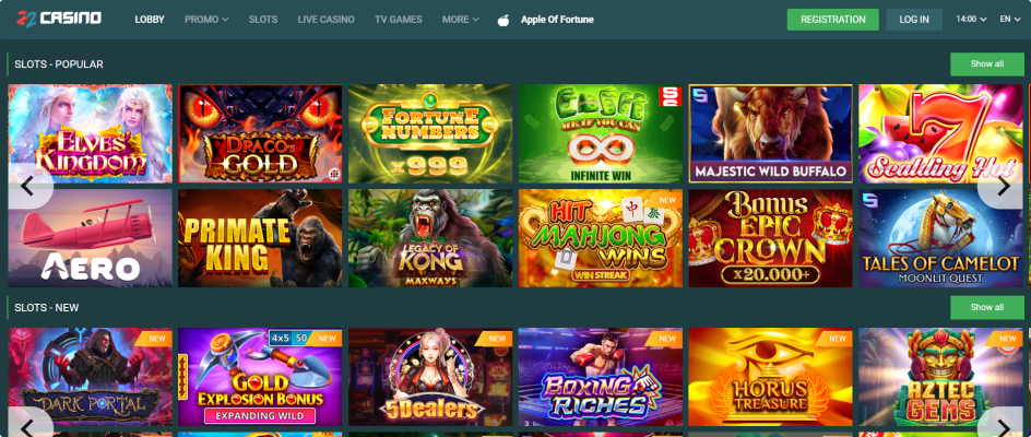 22Casino online